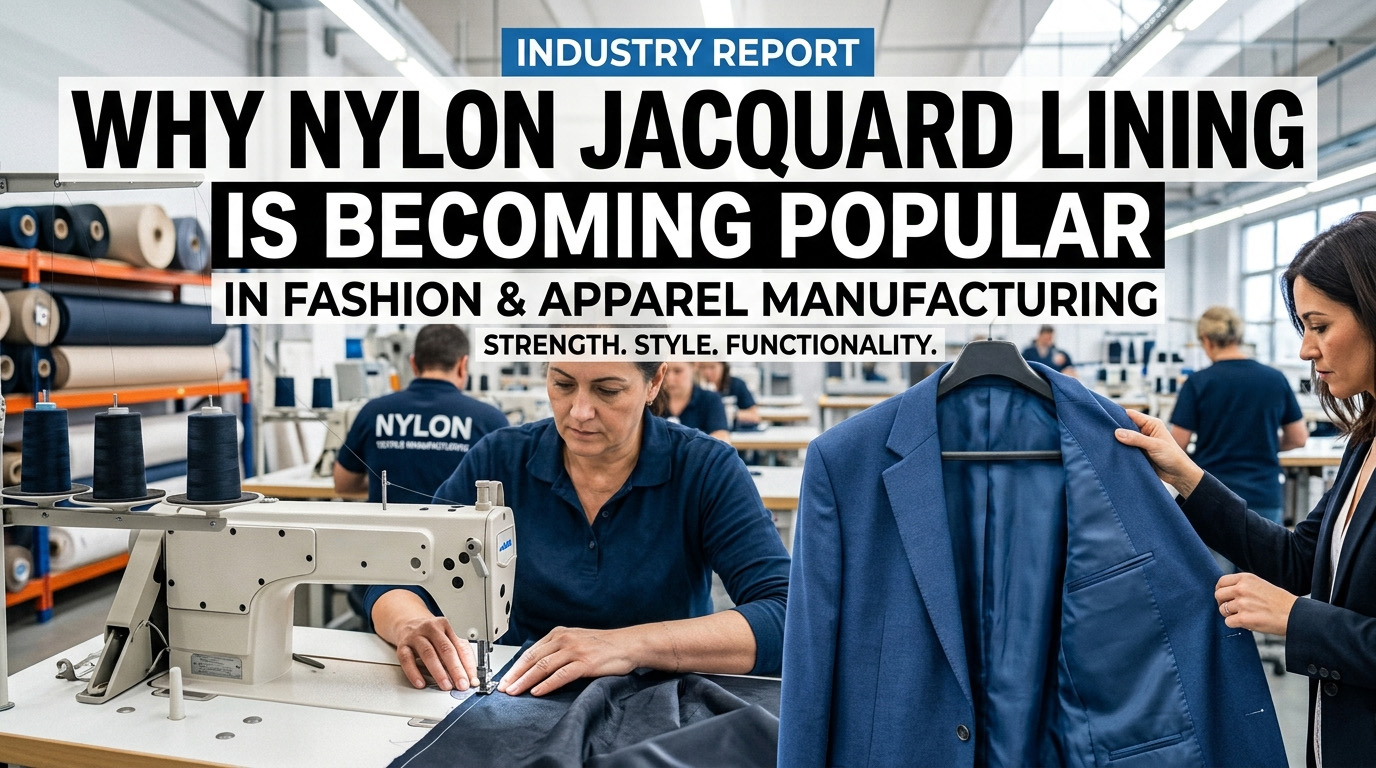 Napa Nylon Jacquard Lining Dadi Populer ing Pabrikan Busana lan Busana