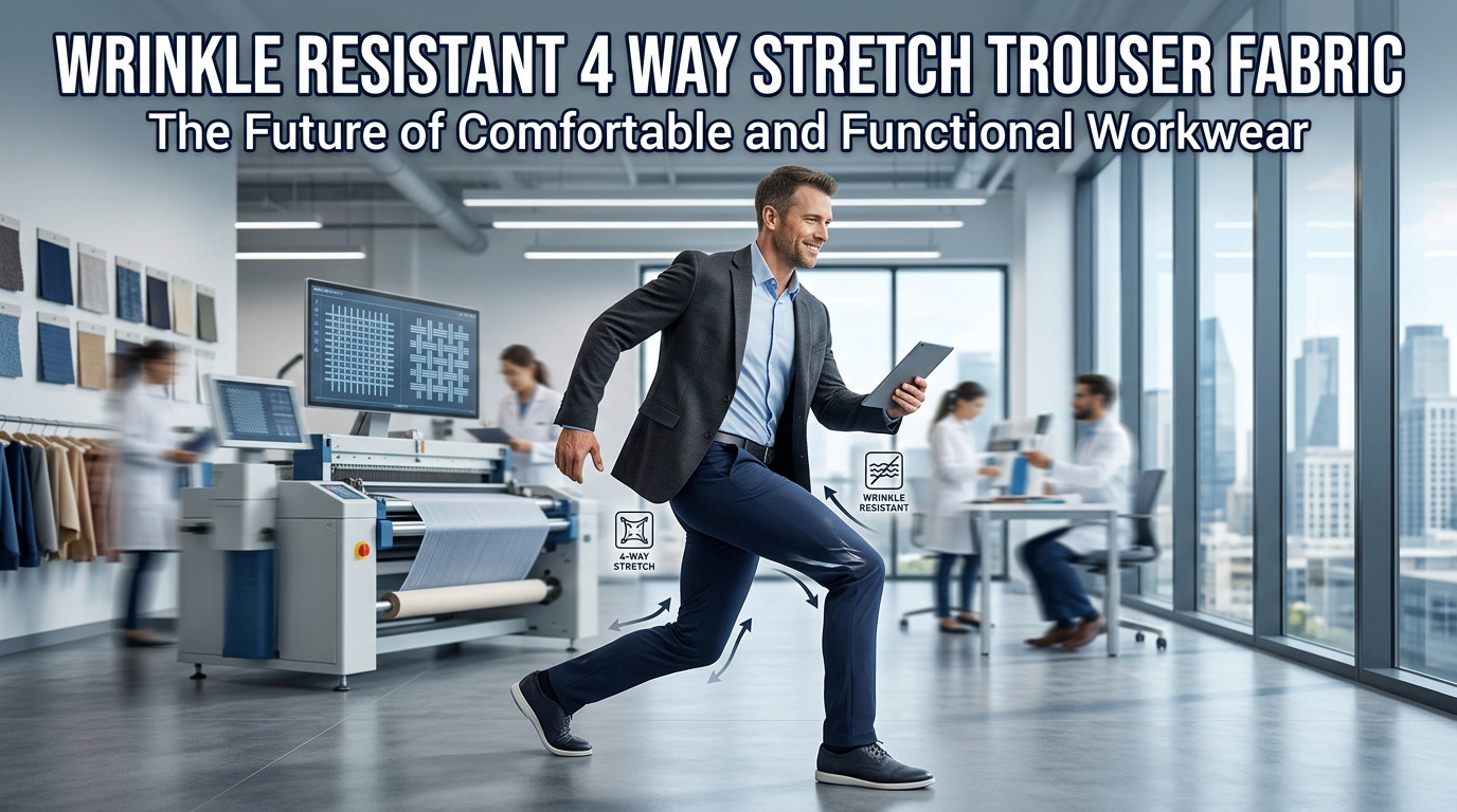 Kain Celana Panjang Stretch 4 Way Tahan Kerut: Masa Depan Busana Kerja sing Nyaman lan Fungsional